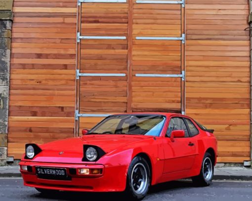 Red Porsche 944 Paint By Numbers