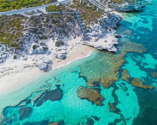 Rottnest Island Beach Australia Paint By Numbers