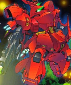 Sazabi Robot Paint By Numbers