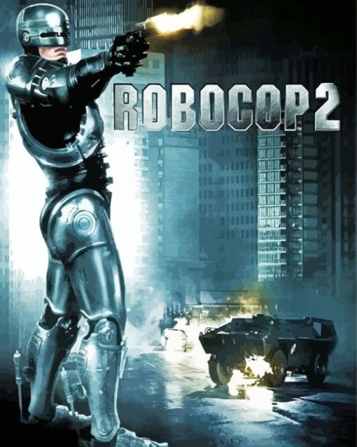 Science Fiction Movie Robocop 2 Paint By Numbers