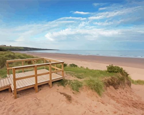 Scotland Lunan Bay Paint By Numbers