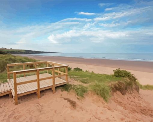 Scotland Lunan Bay Paint By Numbers