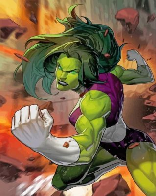 She Hulk Paint By Numbers