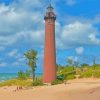 Silver Lake Michigan Lighthouse Paint By Numbers