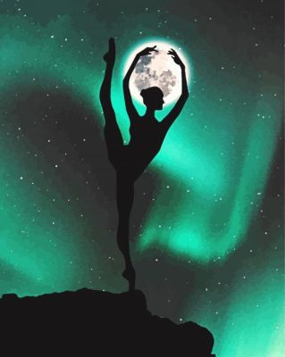 Space Ballerina Silhouette Paint By Numbers