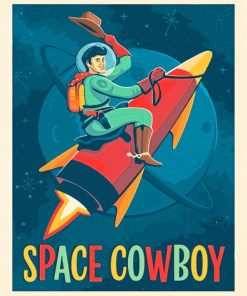 Space Cowboy Poster Paint By Numbers