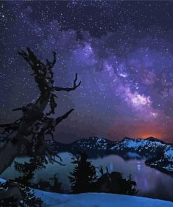 Starry Night In Crater Lake Paint By Numbers