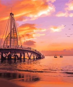 Sunset At Puerto Vallarta Mexico Paint By Numbers