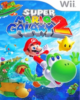 Super Mario Galaxy Video Game Poster Paint By Numbers