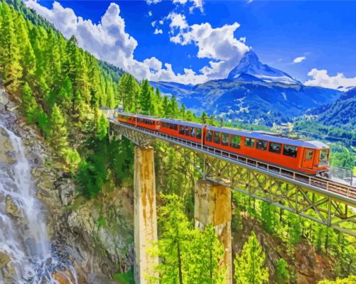 Swiss Bernina Express Paint By Numbers