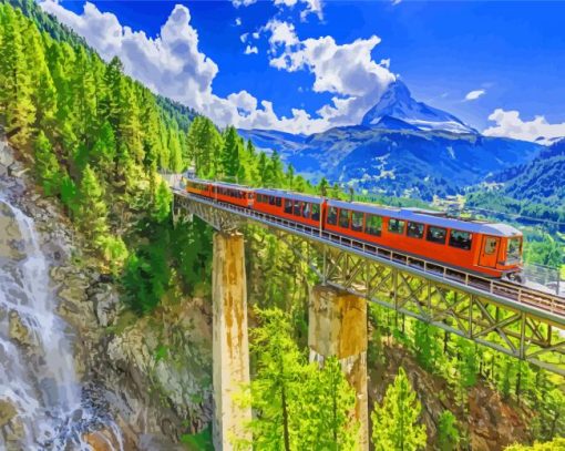 Swiss Bernina Express Paint By Numbers