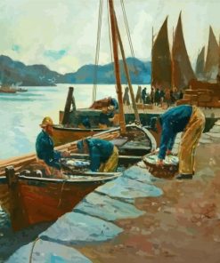 Tarbert Harbour UK Art Paint By Numbers