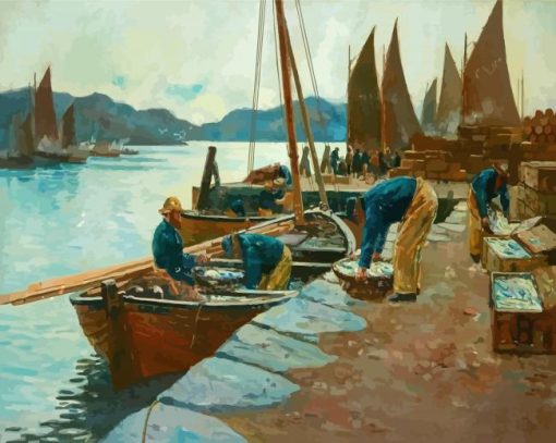 Tarbert Harbour UK Art Paint By Numbers