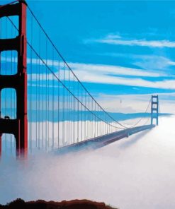 The Golden Gate Bridge In Fog Paint By Numbers