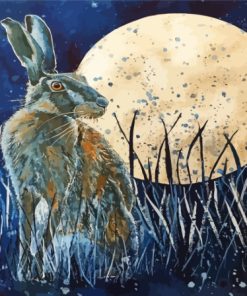 The Hare And Moon Paint By Numbers