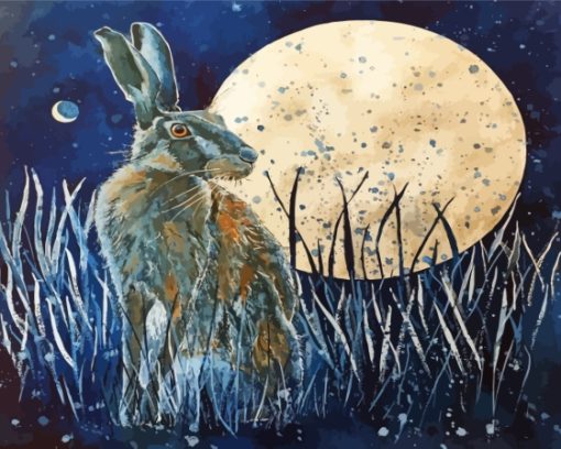 The Hare And Moon Paint By Numbers