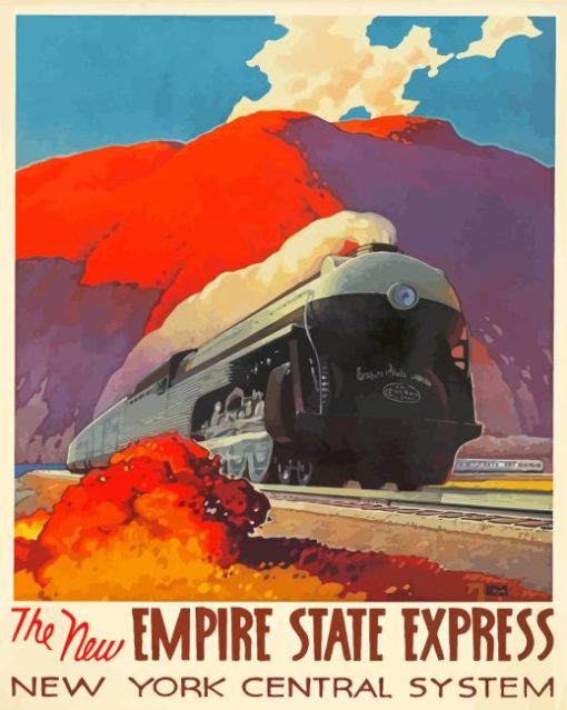 The New Empire State Express Train Poster Paint By Numbers