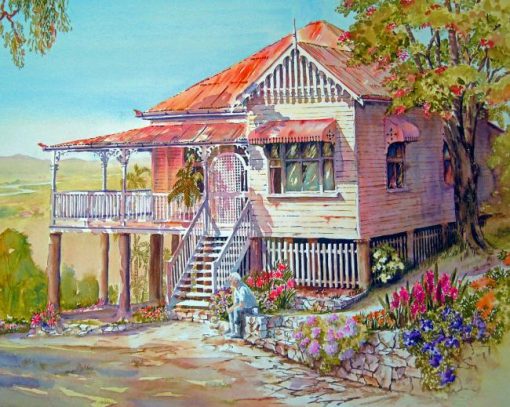 The Queenslander House Paint By Numbers