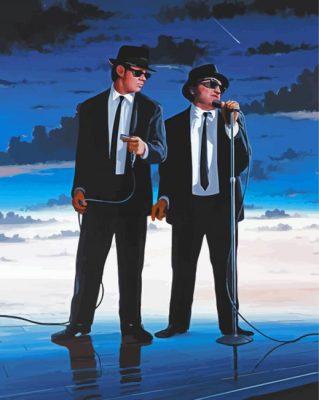 The Blues Brothers Illustration Paint By Numbers