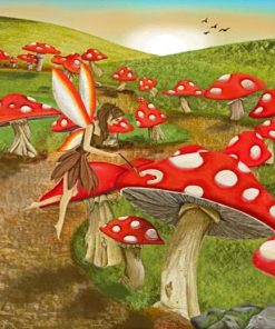 Toadstool Fairy Paint By Numbers