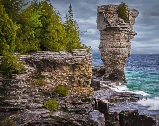 Tobermory Flowerpot Island Paint By Numbers