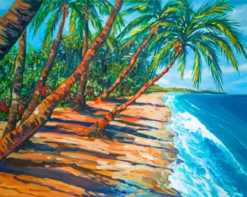 Tropical Kaanapali Beach Paint By Numbers