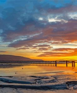 Winter Sunset Barmouth Wales Paint By Numbers