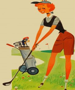 Woman Golfer Paint By Numbers