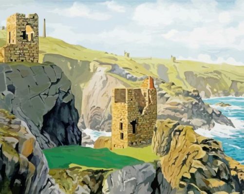 Aesthetic Botallack Tin Mine Paint By Numbers