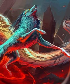 Aesthetic Dragon Wolf Paint By Numbers