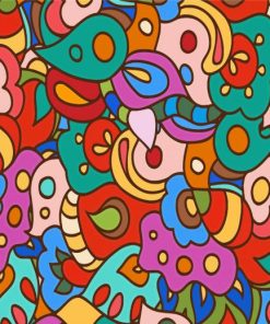 Aesthetic Psychodelic Pattern Paint By Numbers