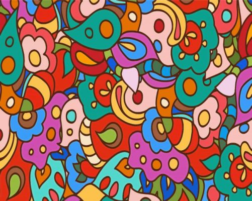 Aesthetic Psychodelic Pattern Paint By Numbers