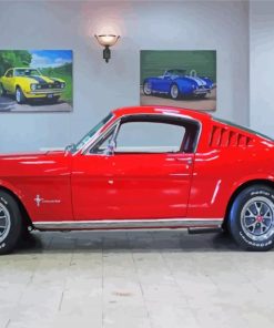 Aesthetic Red Ford Mustang Paint By Numbers