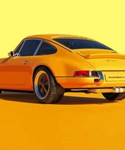 Aesthetic Yellow Porsche Paint By Numbers