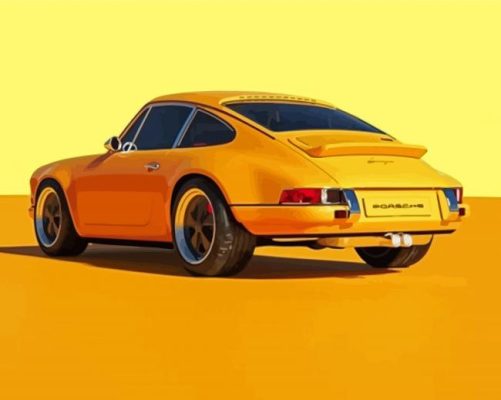 Aesthetic Yellow Porsche Paint By Numbers