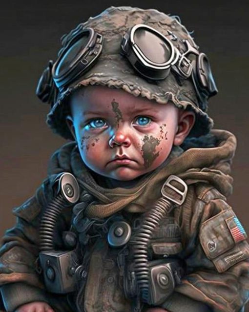 Army Little Boy Paint By Numbers