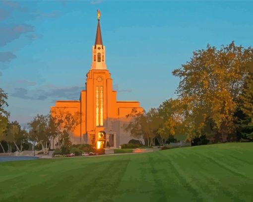 Belmont Boston Massachusetts Temple Paint By Numbers