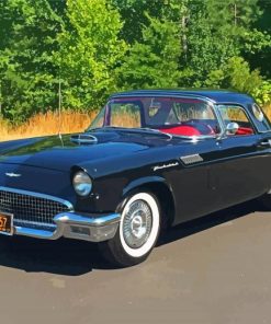 Black 1957 Thunderbird Paint By Numbers