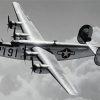 Black And White B 17 Airplane Paint By Numbers