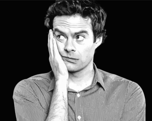 Black And White Bill Hader Paint By Numbers