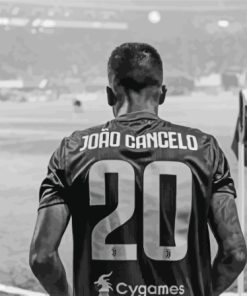 Black And White Joao Cancelo Back Paint By Numbers