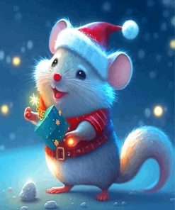 Christmas Mouse Paint By Numbers