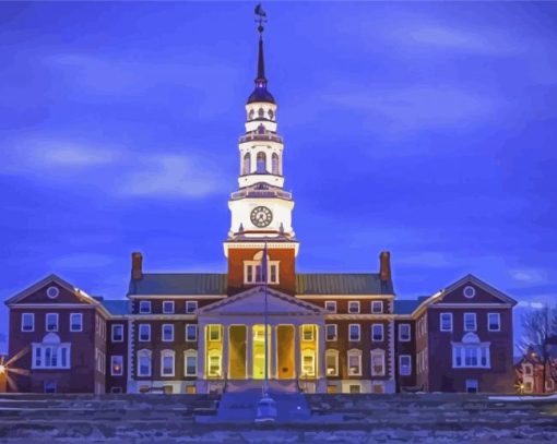 Colby College At Night Paint By Numbers