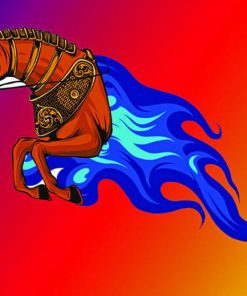 Cool Firehorse Art Paint By Numbers