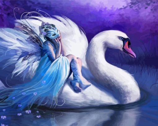 Cool Swan Women Paint By Numbers