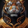 Cool Warrior Tiger Paint By Numbers