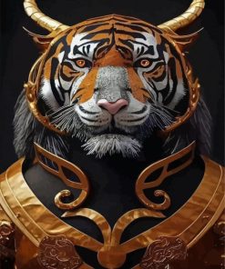 Cool Warrior Tiger Paint By Numbers