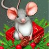 Cute Christmas Mouse Paint By Numbers