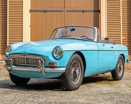 Cyan Mg Roadster Paint By Numbers