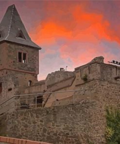 Frankenstein Castle Sunset Paint By Numbers